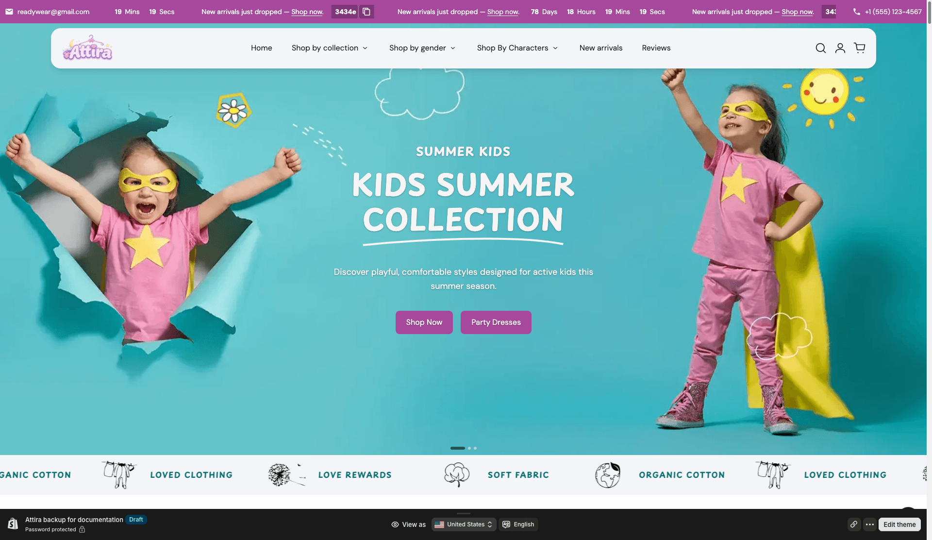 Shopify attira theme